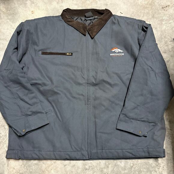 Denver Broncos NFL Tradesman Canvas Jacket NEW Men's Large - Picture 1 of 4